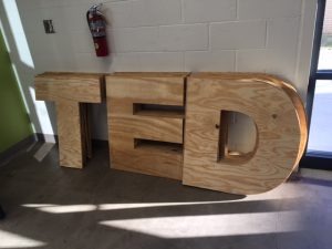 TEDx Wood Lettering
